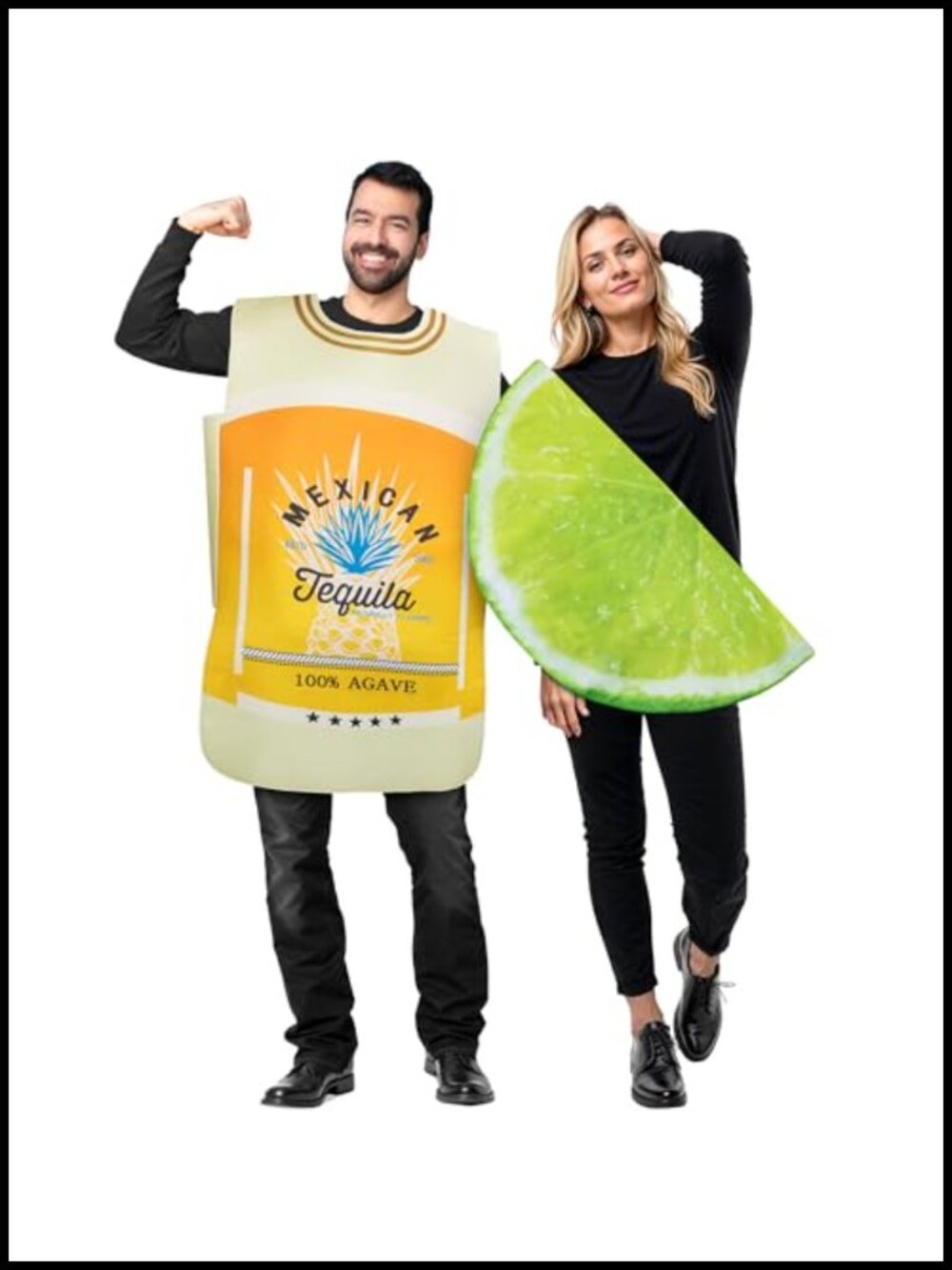 Adult Halloween Couples Costume Tequila and Lime Funny Party Outfit